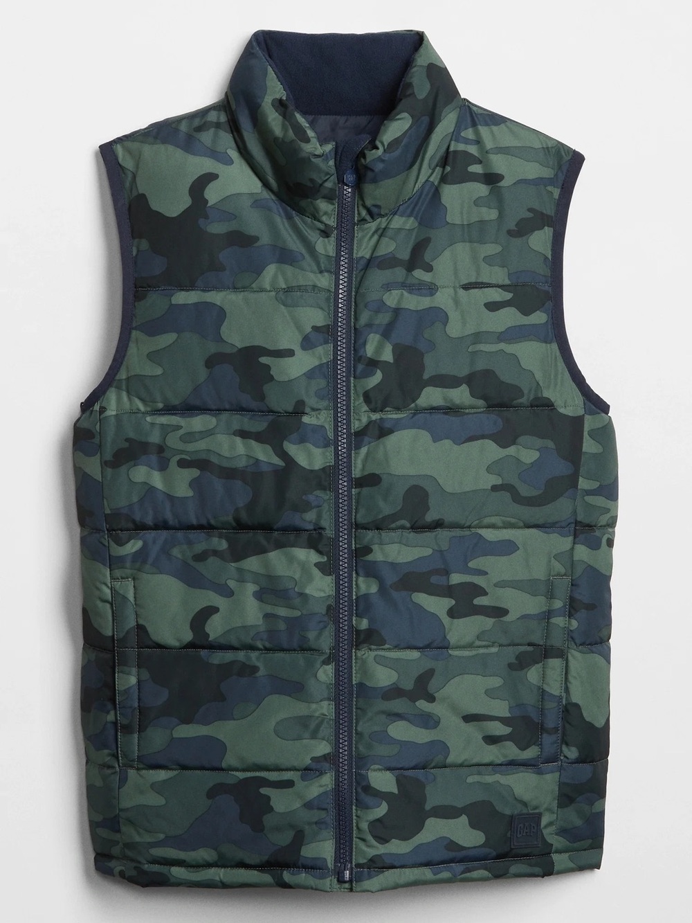 Gap boys Camouflage Puffer Vest - Green Camo